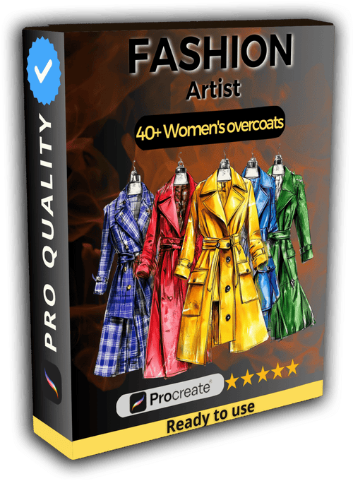 40+ Women's Overcoats - PROCREATE FASHION ARTIST