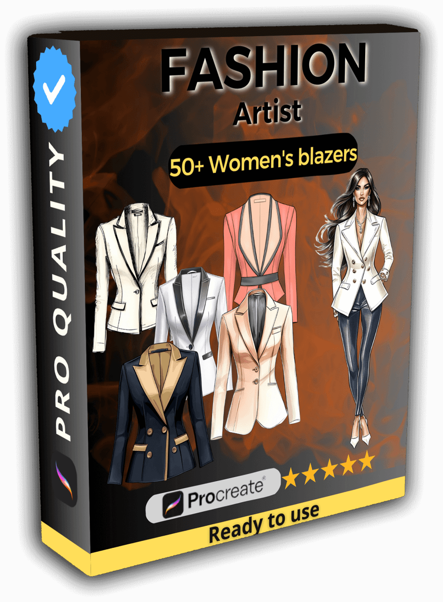 50+ Women's Blazers - PROCREATE FASHION ARTIST