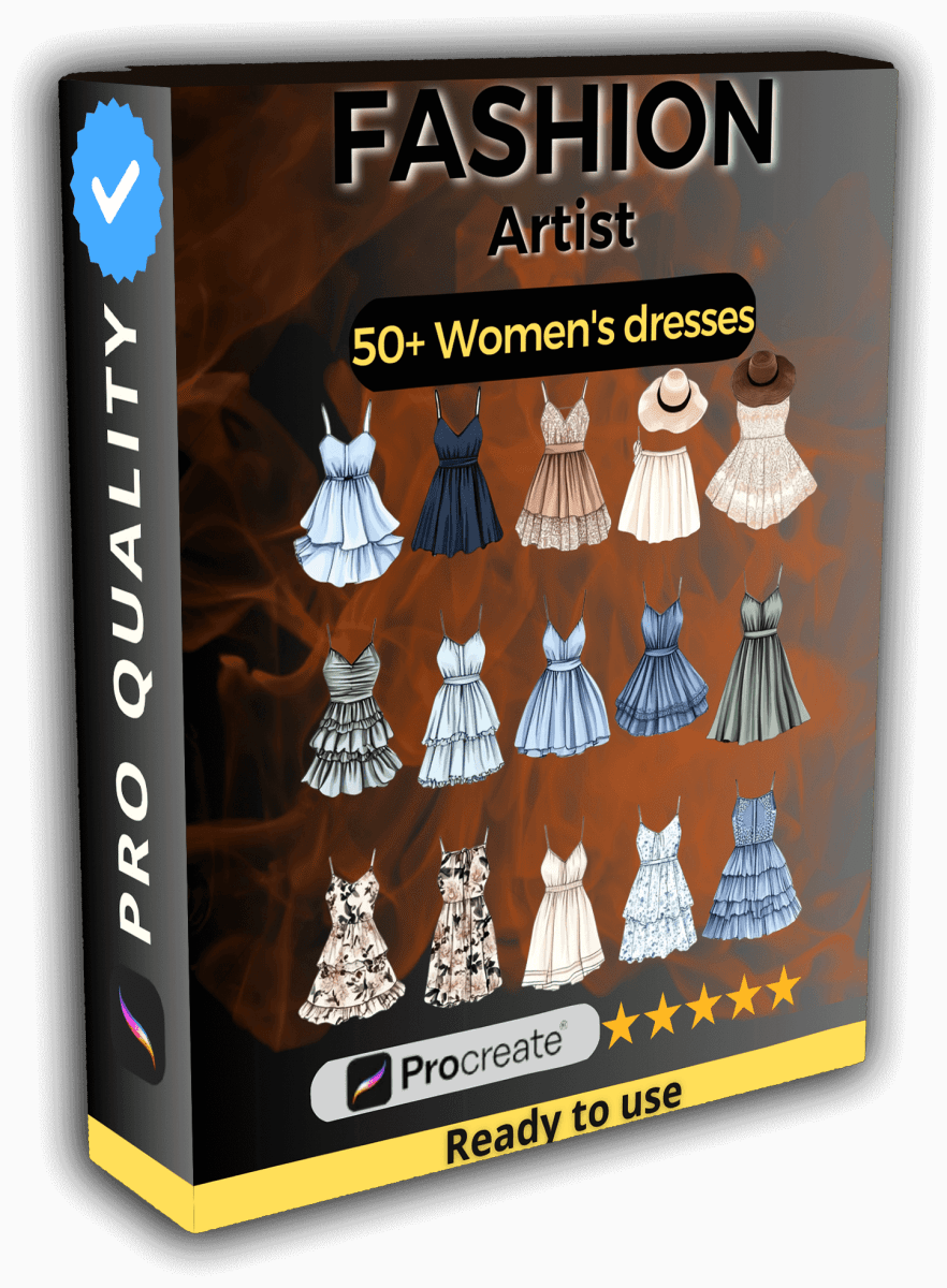 50+ Women's Dresses - PROCREATE FASHION ARTIST