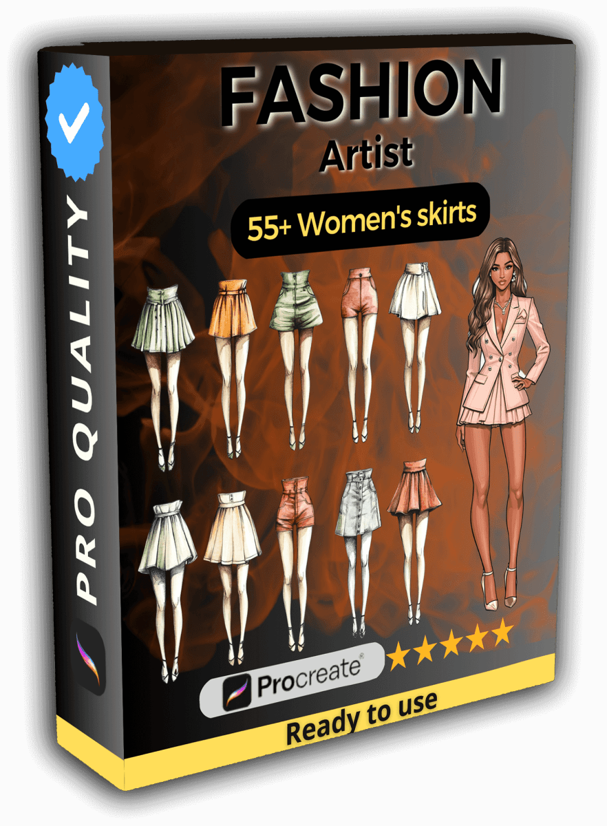 55+ Women's Skirts - PROCREATE FASHION ARTIST