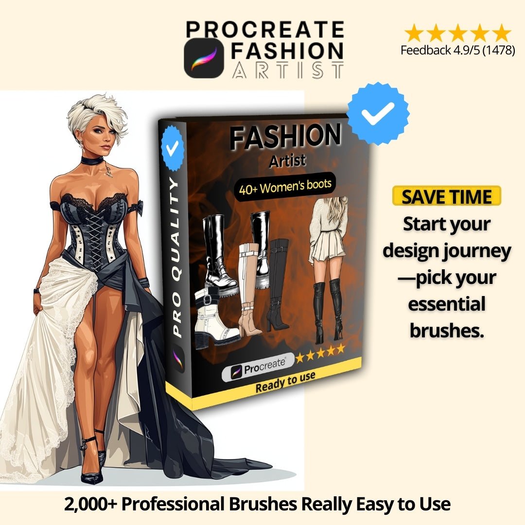 Procreate Fashion Bundle PREMIUM - PROCREATE FASHION ARTIST