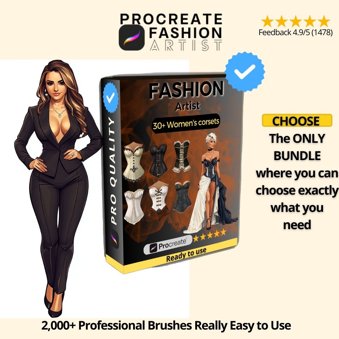 Procreate Fashion Bundle PREMIUM - PROCREATE FASHION ARTIST